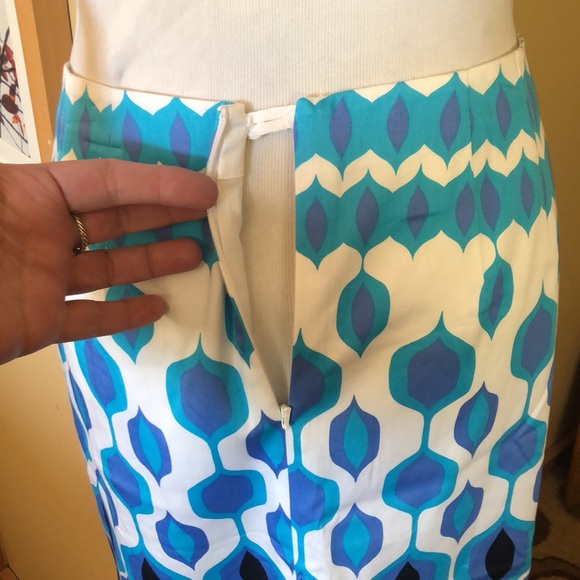 Vtg TALBOTS Size 12 Geometric Groovy Design Shapes Line Cotton Stretchy $108 NEW - Picture 9 of 14